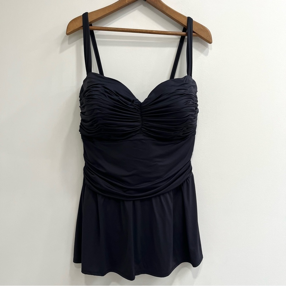 Bleu Rod Beattie Black Skirted Swimsuit Modest Classic Timeless Plus Size 22W